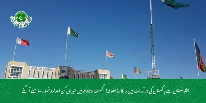 افغانستان سے پاکستان کی درآمدات میں ریکارڈ اضافہ اگست 2025 میں حیران کن اعدادوشمار سامنے آگئے