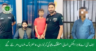 ایف آئی اے کا بڑا ایکشن انسانی اسمگلنگ مافیا کی کمر توڑ دی، 4 خطرناک ملزمان دھر لئے گئے
