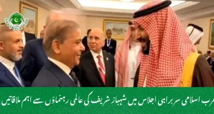 عرب اسلامی سربراہی اجلاس میں شہباز شریف کی عالمی رہنماؤں سے اہم ملاقاتیں