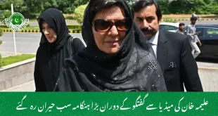 علیمہ خان کی میڈیا سے گفتگو کے دوران بڑا ہنگامہ سب حیران رہ گئے