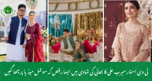 ٹی وی اسٹار میرب علی کا بھائی کی شادی میں ایسا رقص کہ سوشل میڈیا پر چھا گئیں