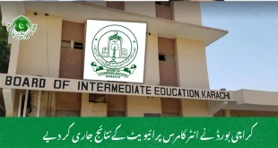 کراچی بورڈ نے انٹر کامرس پرائیویٹ کے نتائج جاری کر دیے
