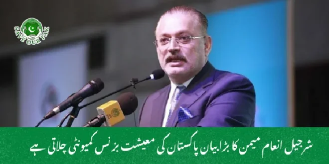 شرجیل انعام میمن کا بڑا بیان پاکستان کی معیشت بزنس کمیونٹی چلاتی ہے