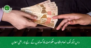 دس لاکھ تک انعام پنجاب حکومت کا کسانوں کے لیے تاریخی اعلان