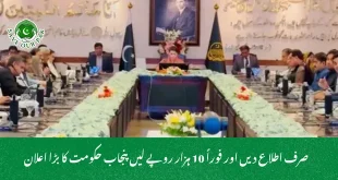 صرف اطلاع دیں اور فوراً 10 ہزار روپے لیں  پنجاب حکومت کا بڑا اعلان