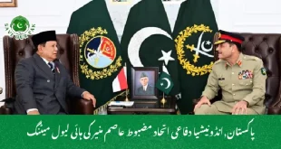 پاکستان,انڈونیشیا دفاعی اتحاد مضبوط عاصم منیر کی ہائی لیول میٹنگ