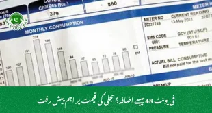 فی یونٹ 48 پیسے اضافہ؟ بجلی کی قیمت پر اہم پیش رفت