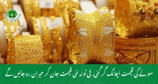 سونے کی قیمت اچانک گر گئی, فی تولہ نئی قیمت جان کر حیران رہ جائیں گے