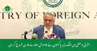 مشرق وسطیٰ میں جنگ تیز, پاکستان نے خاموش سفارت کاری شروع کر دی