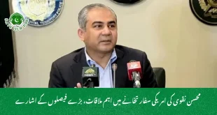  محسن نقوی کی امریکی سفارتخانے میں اہم ملاقات، بڑے فیصلوں کے اشارے