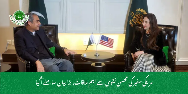 مریکی سفیر کی محسن نقوی سے اہم ملاقات, بڑا بیان سامنے آ گیا